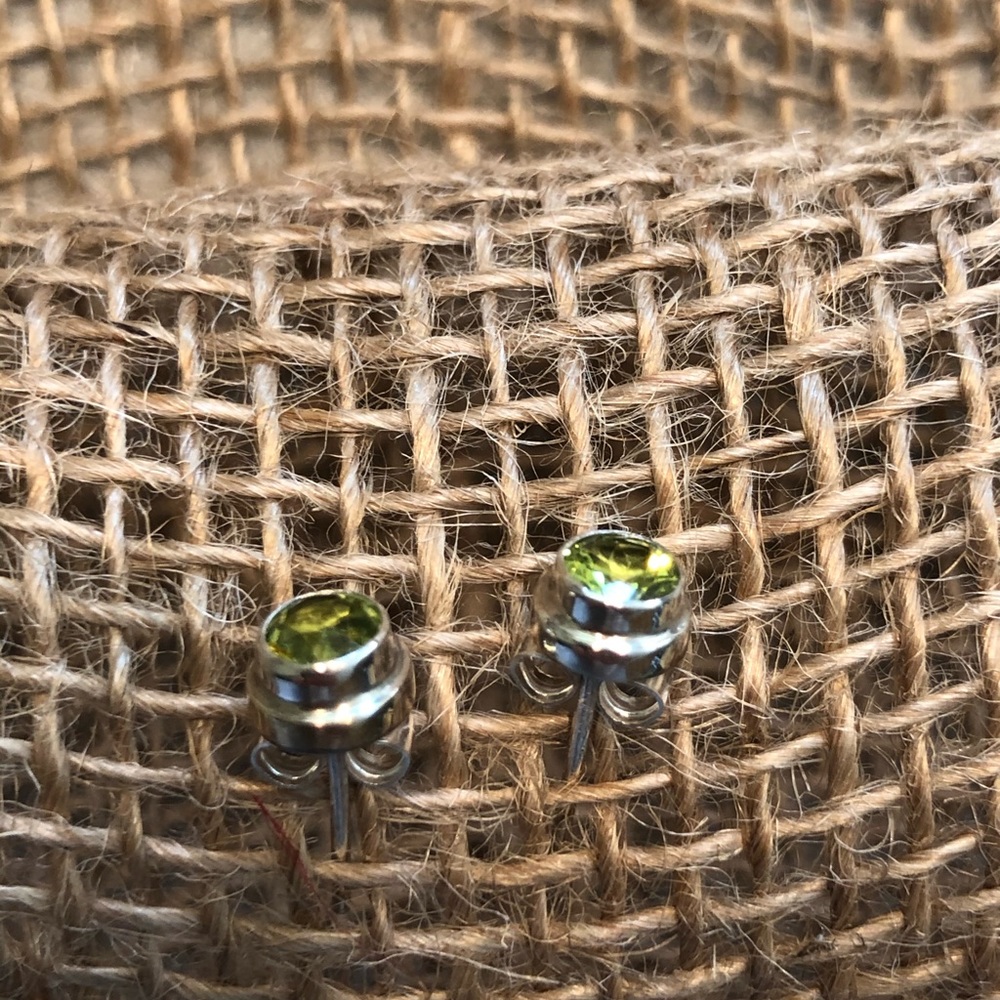 Peridot stud earrings